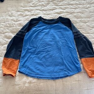 Tea Collection Boys Blue and Orange Long Sleeve Shirt